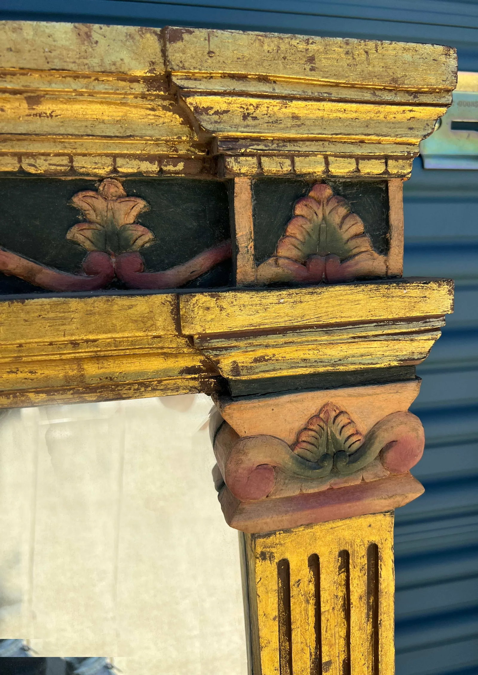 Vintage English Regency Egyptian Giltwood Revival Mirrors- Set of 2 - 2