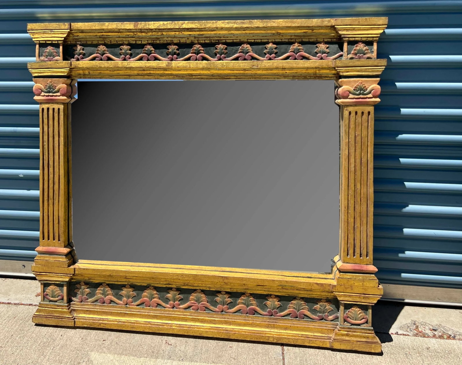 Vintage English Regency Egyptian Giltwood Revival Mirrors- Set of 2 - 7