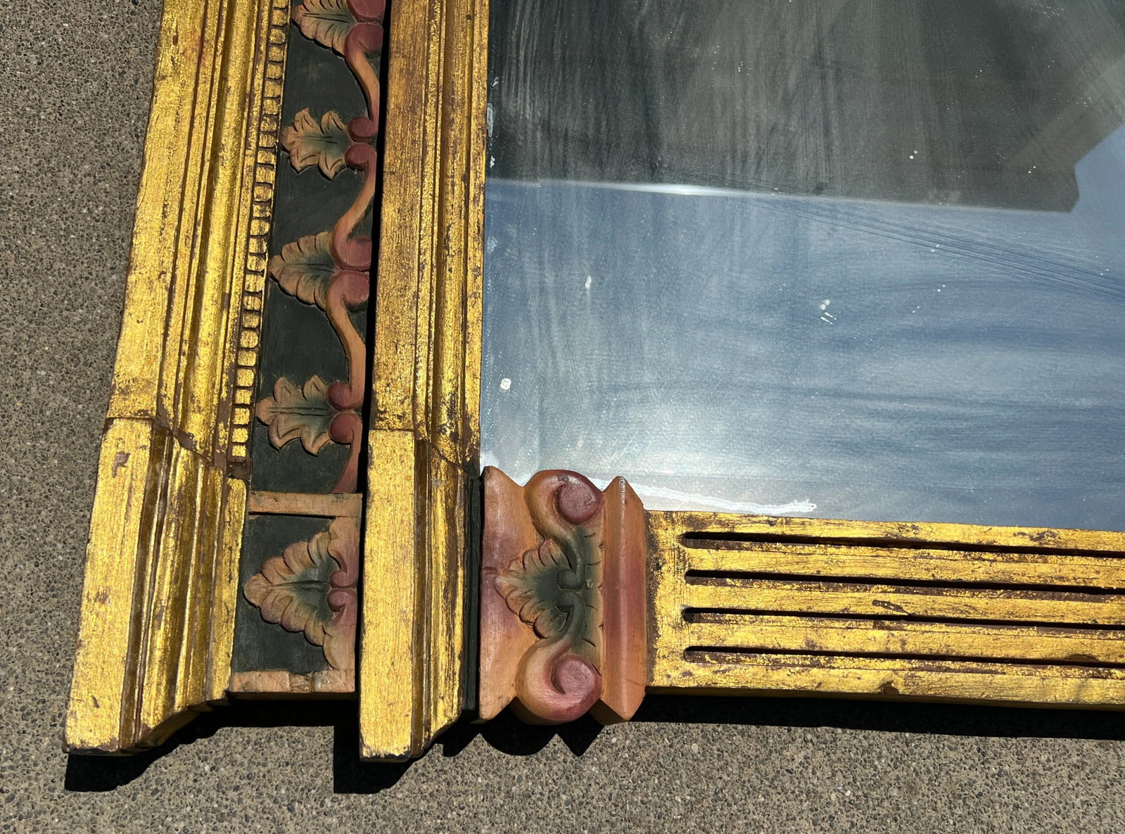 Vintage English Regency Egyptian Giltwood Revival Mirrors- Set of 2 - 9