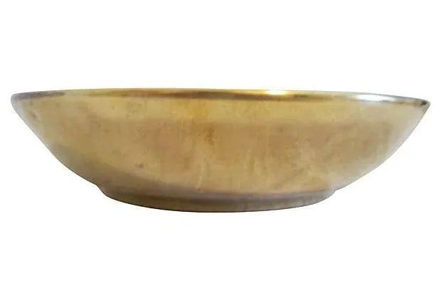 Vintage Chinese Brass-Encased Porcelain Bowl - 5