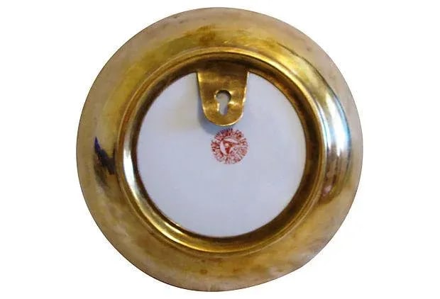 Vintage Chinese Brass-Encased Porcelain Bowl - 6