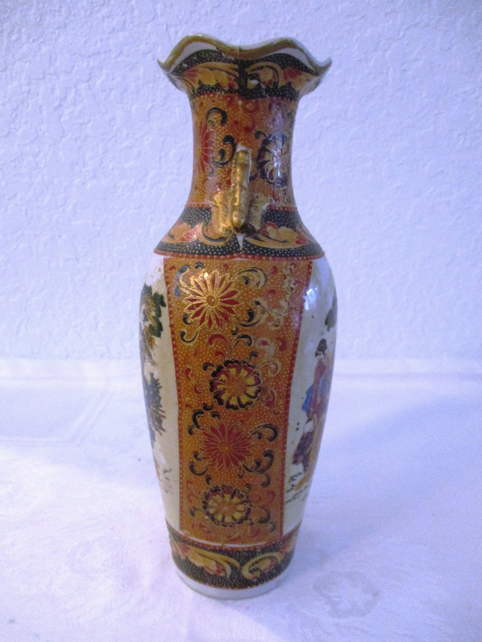 Mid-Century Chinese Geisha Girl Vase & Ginger Jar, Pair - 4