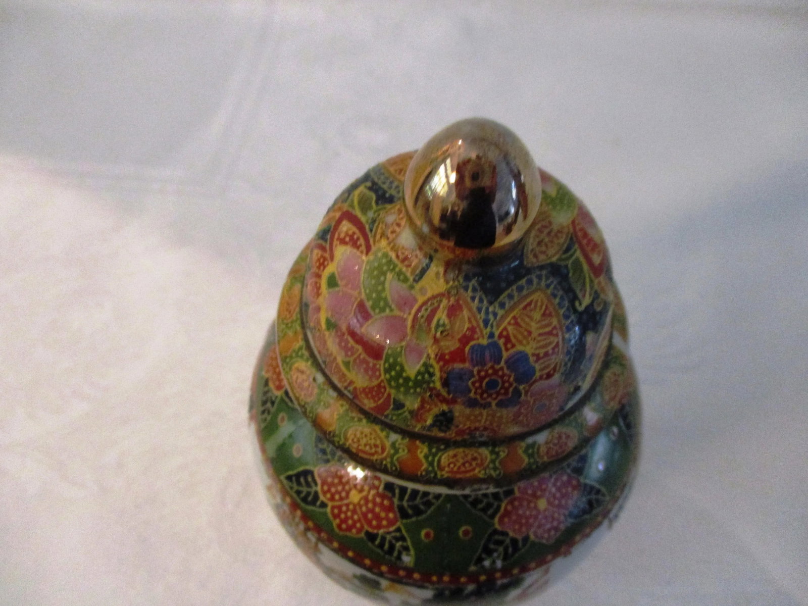 Mid-Century Chinese Geisha Girl Vase & Ginger Jar, Pair - 9