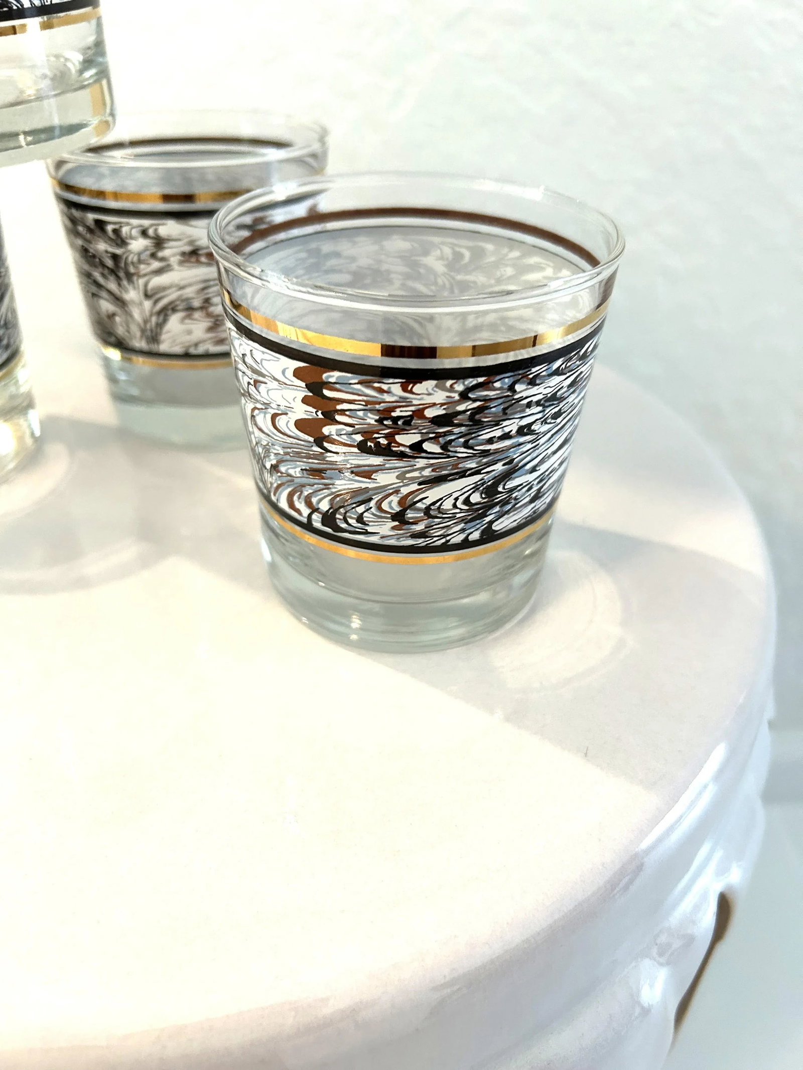 1980s Anchor Hocking Swirl Lowball Glasses, Set of 4 - 2