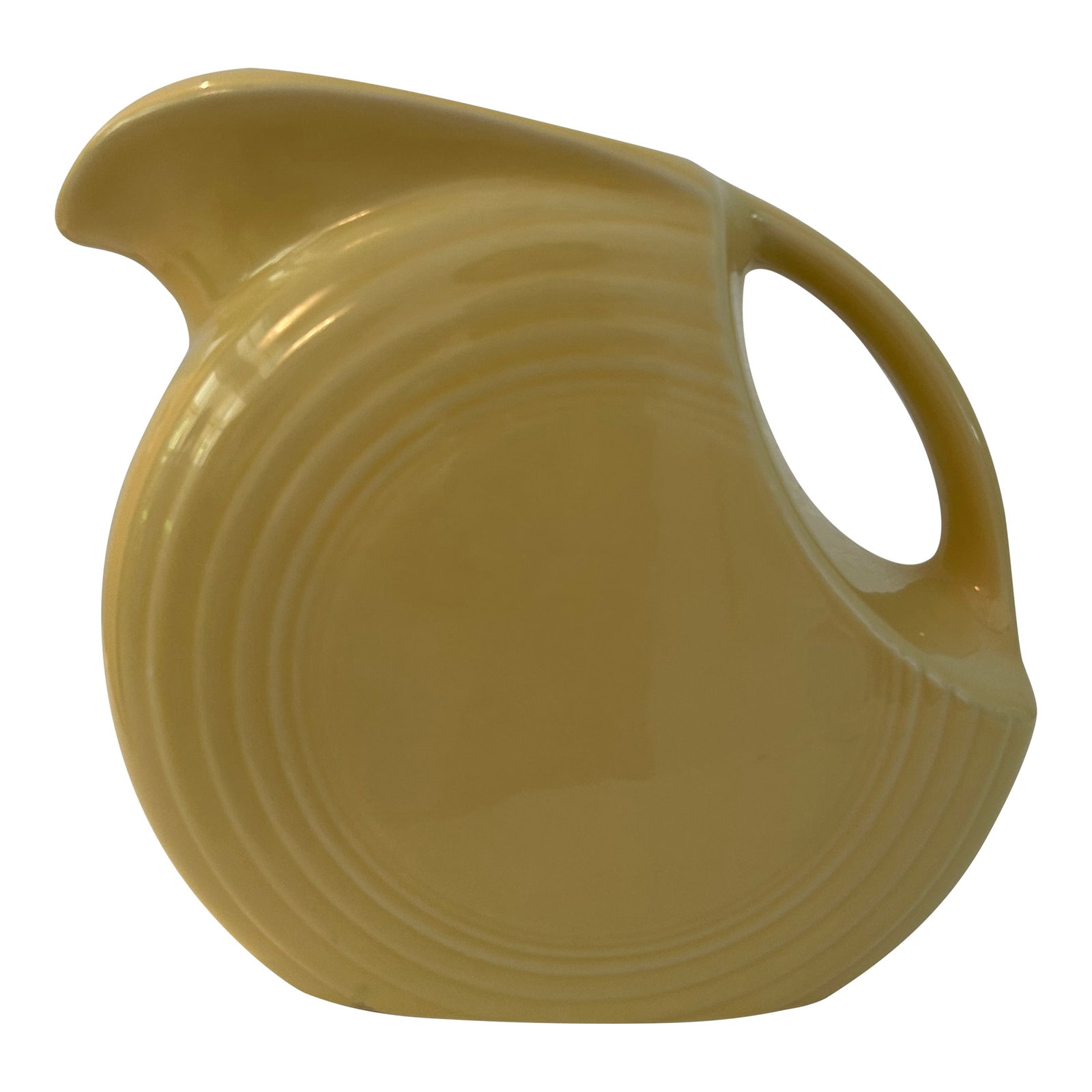 Vintage Homer Laughlin Fiestaware Yellow Disc Pitcher (1 of 4)