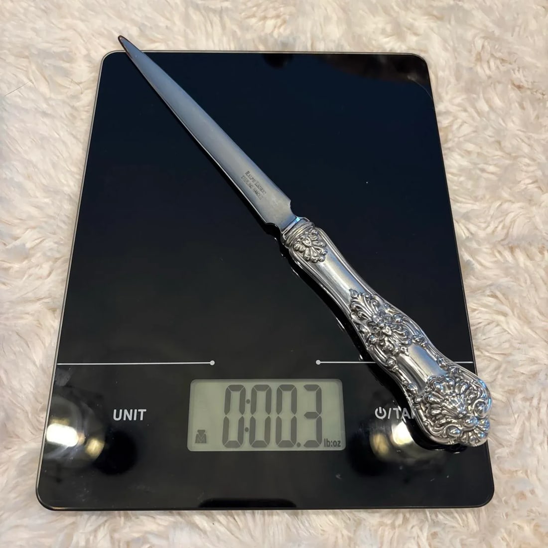 Rare Vintage Ralph Lauren Sterling Silver Ornamental Letter Opener - 9