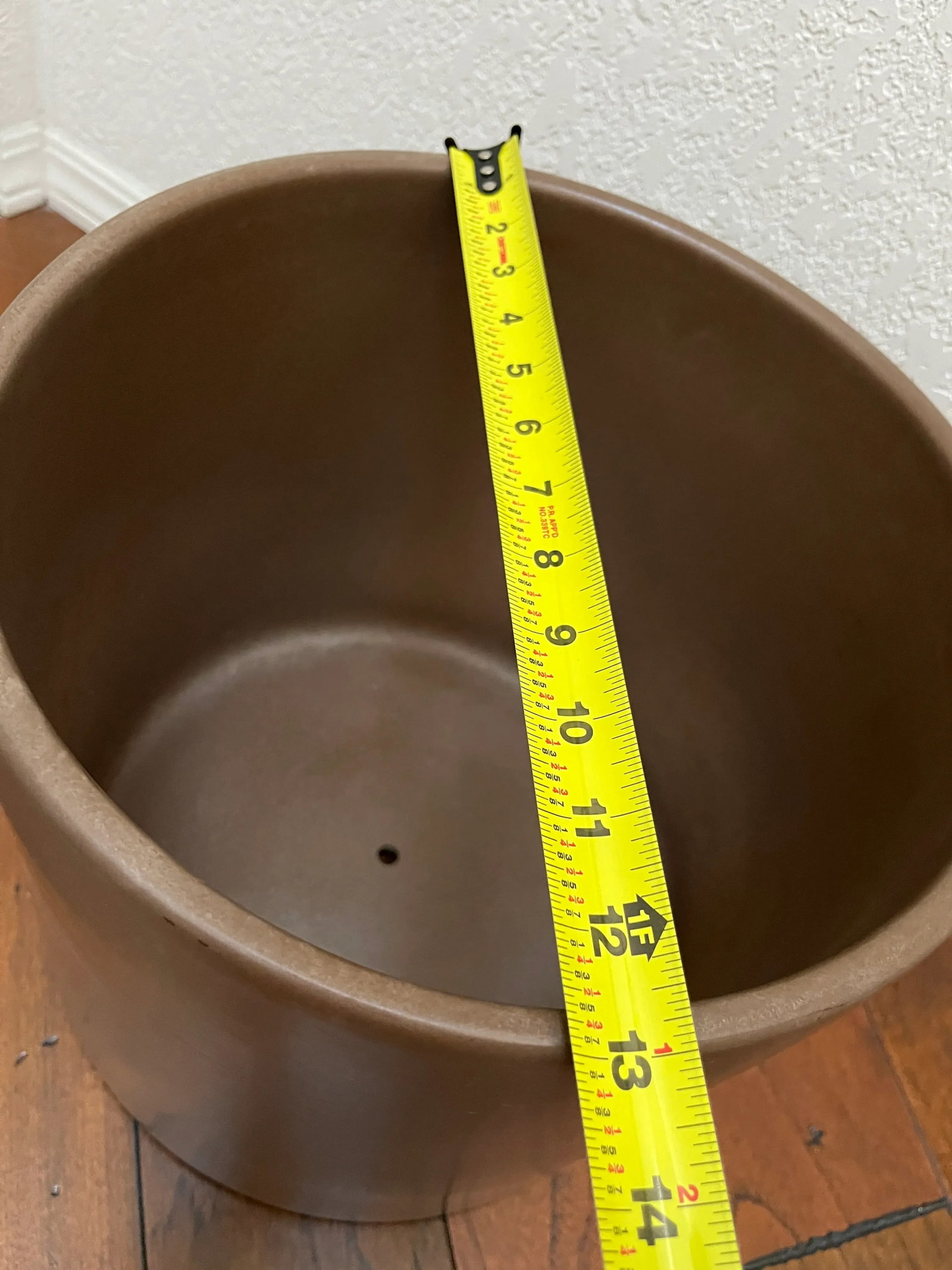 1960s Architectural Gainey Planter Ac-12 Taupe/Brown - 7