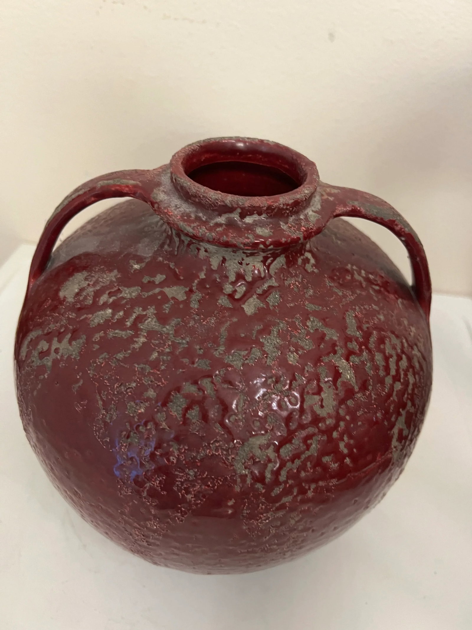 Mid Century Red Pottery Jug by Raymor - 2