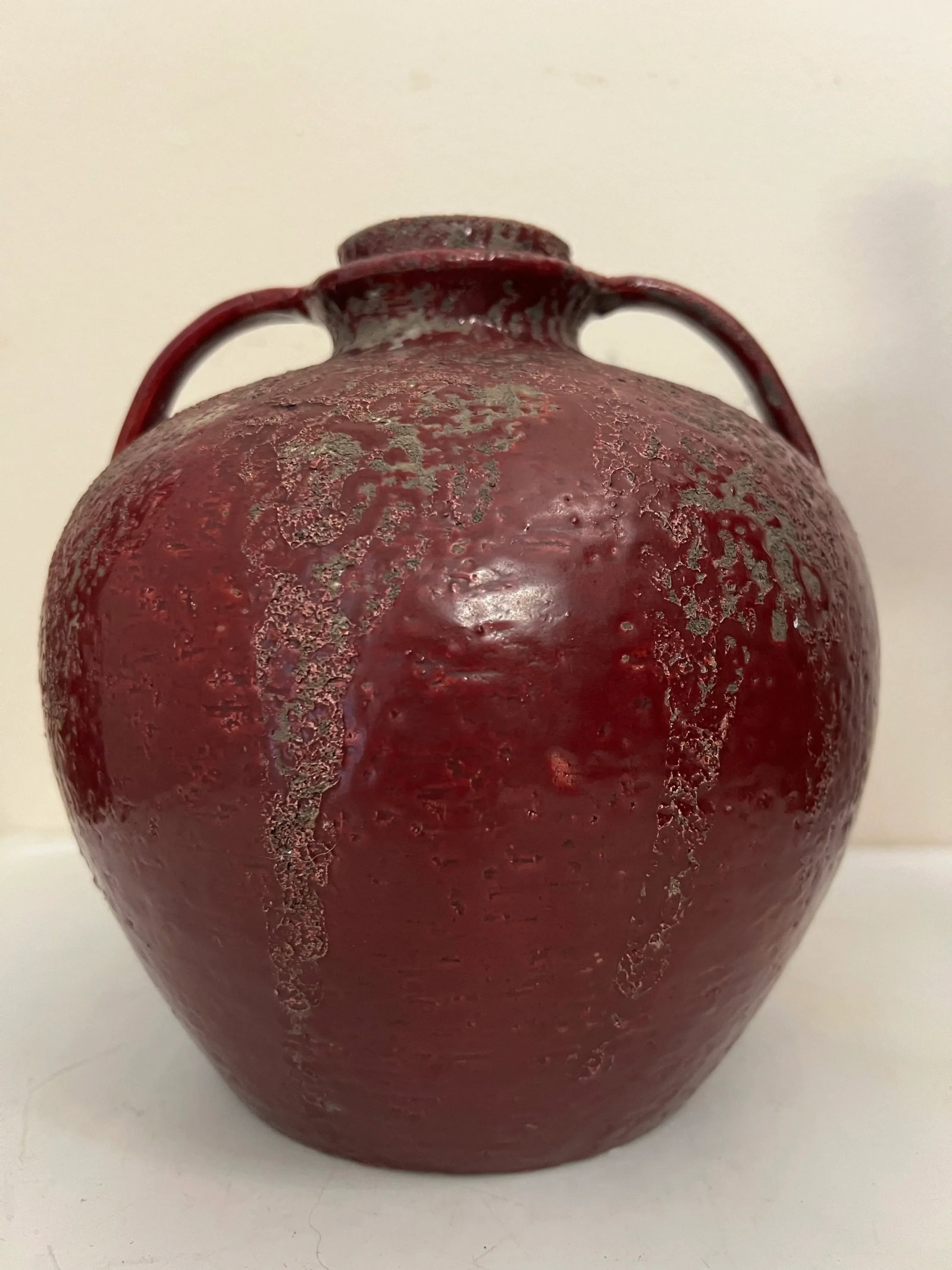 Mid Century Red Pottery Jug by Raymor - 3
