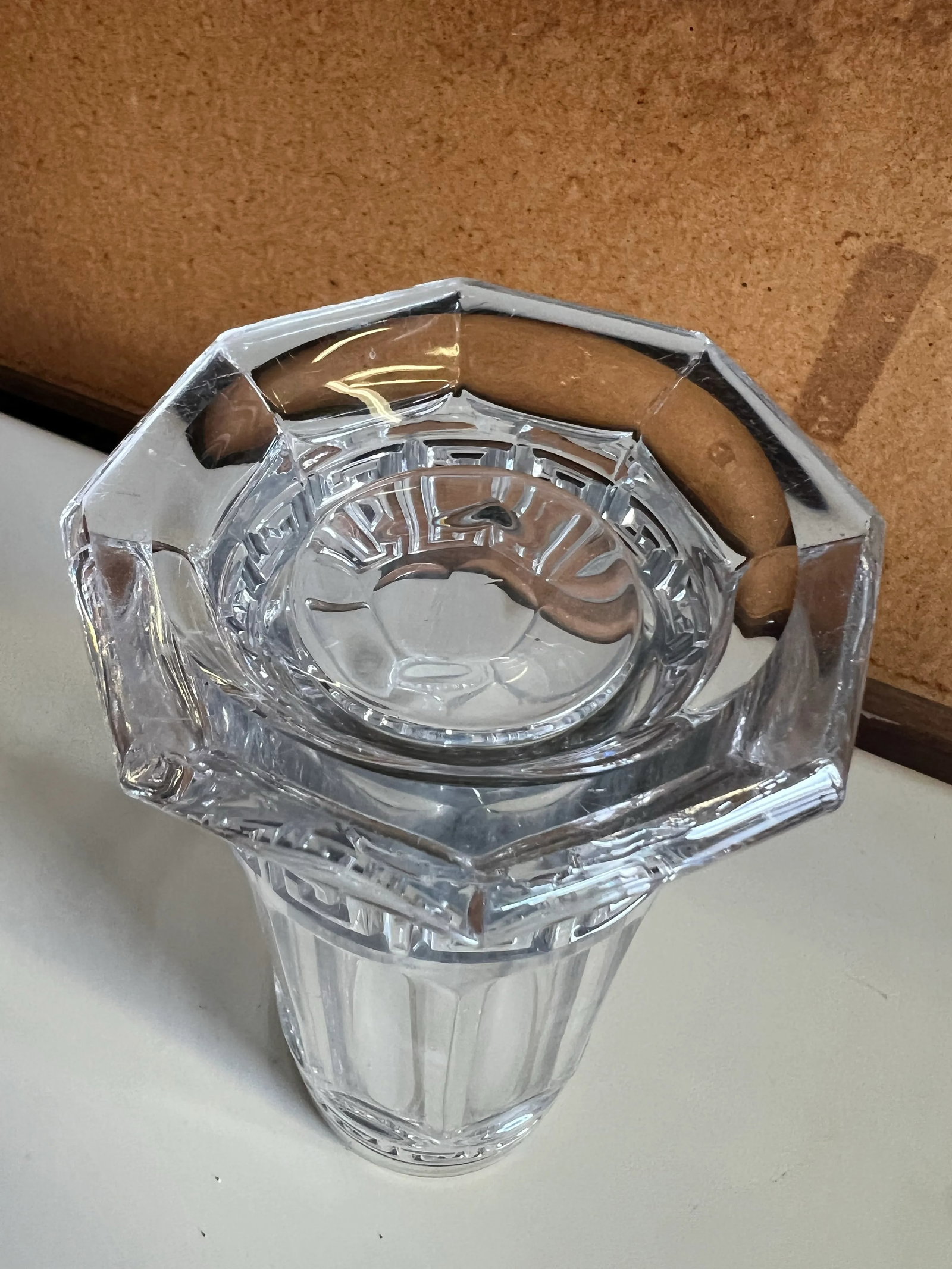 1912 Crystal Glass Grecian Border Greek Key Vase by Heisey - 3