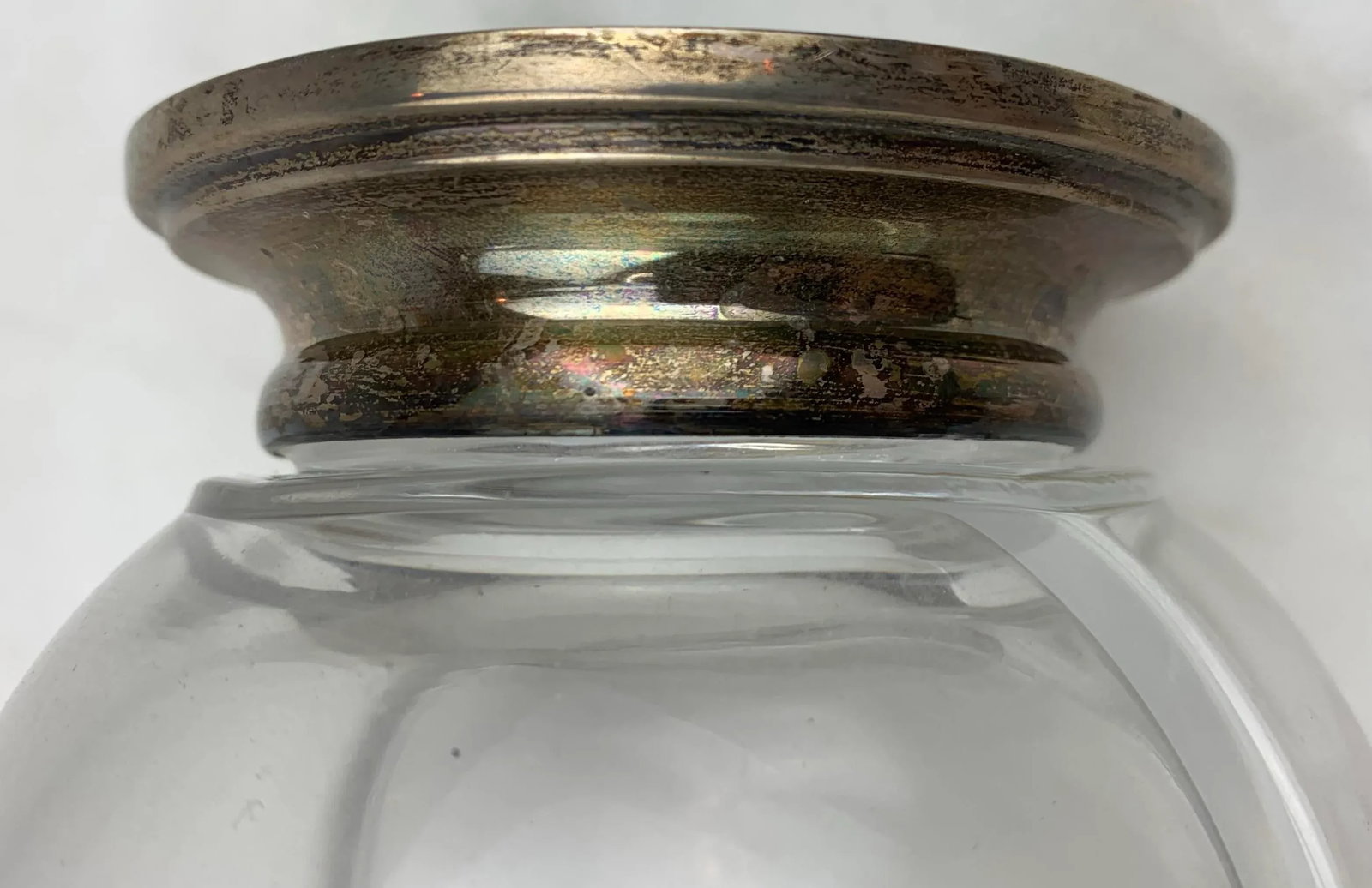 1950s Vintage Crystal and Sterling Base Bowl - 2
