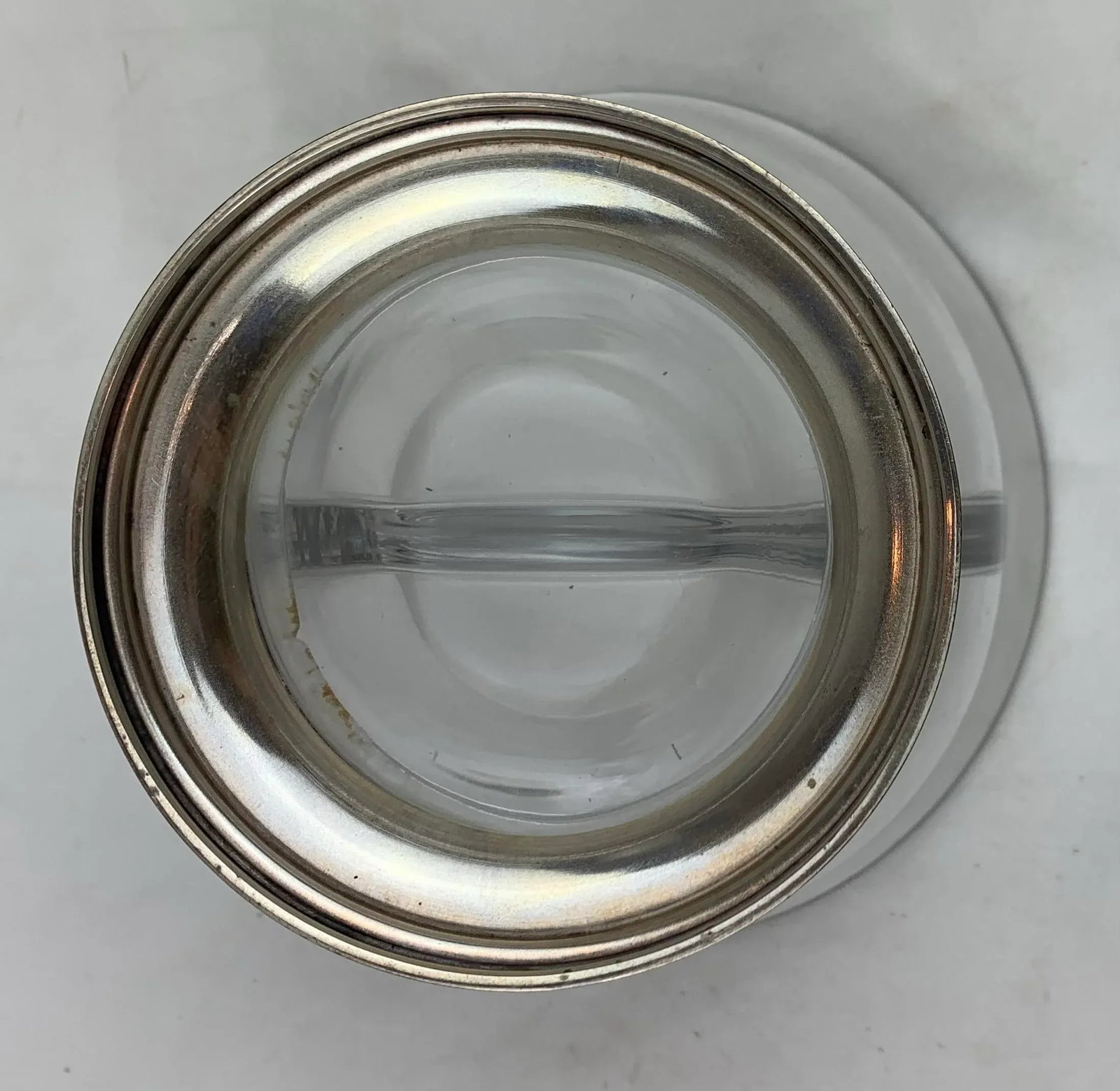 1950s Vintage Crystal and Sterling Base Bowl - 5