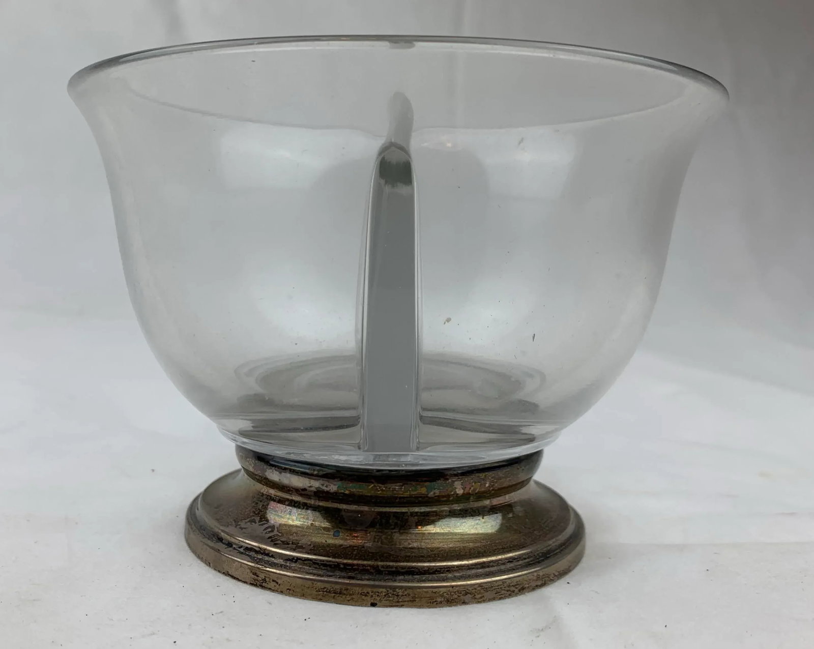 1950s Vintage Crystal and Sterling Base Bowl - 6