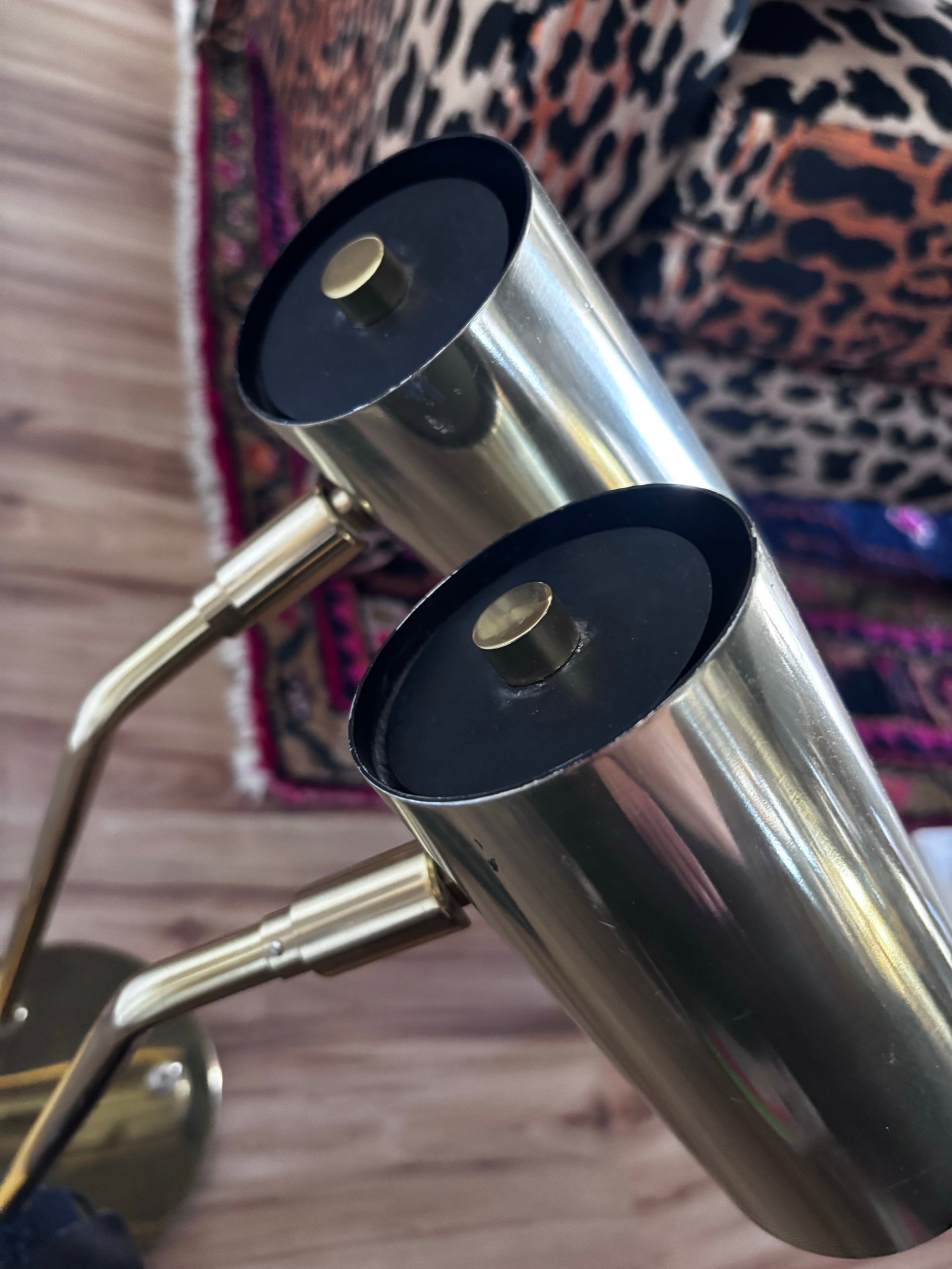 1960s Koch & Lowy Double Arm Brass Desk Lamp - 3