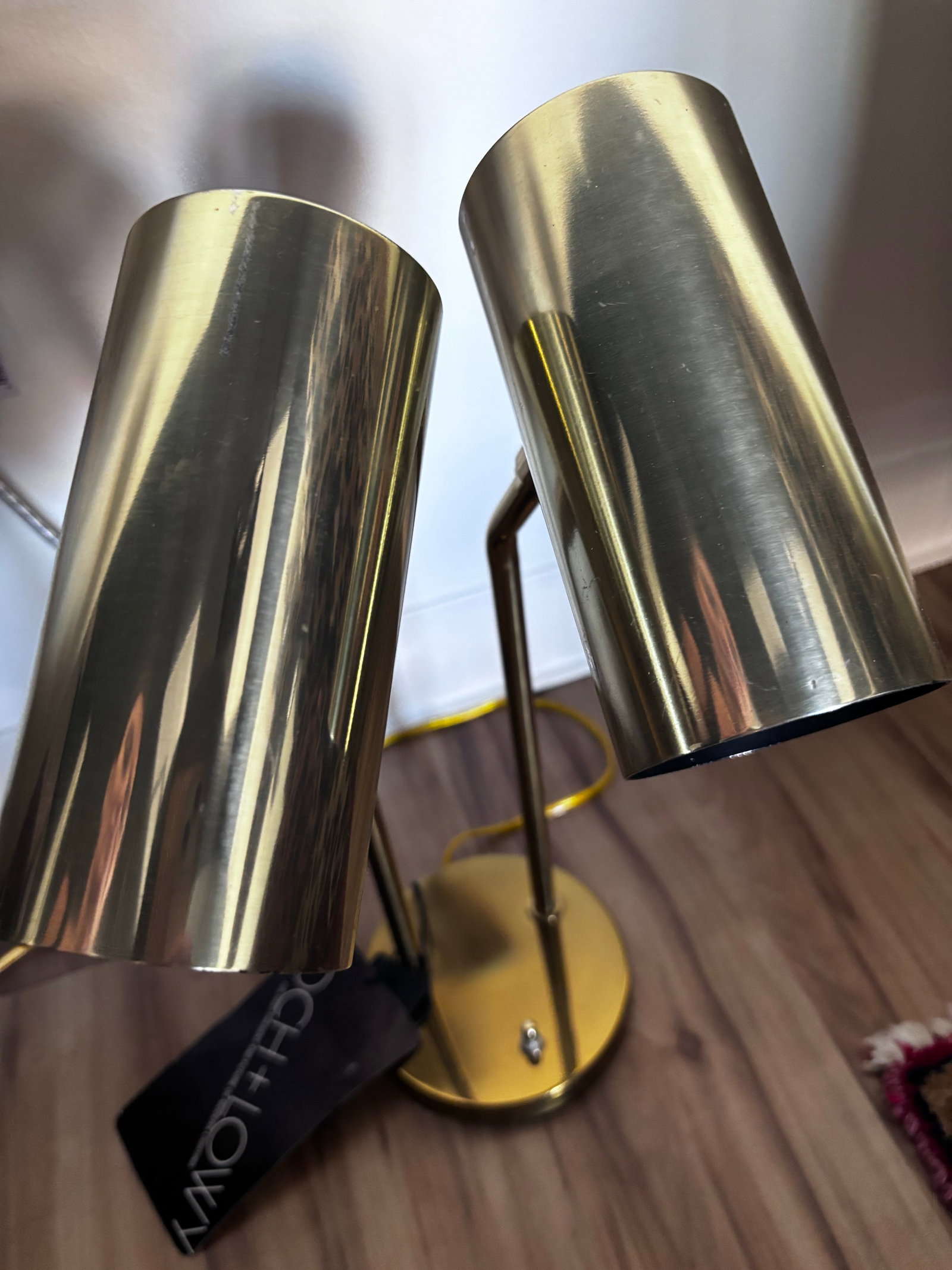 1960s Koch & Lowy Double Arm Brass Desk Lamp - 5