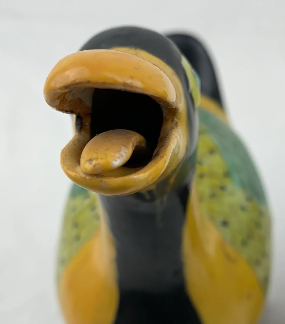 Vintage Artisan Clay Duck Urns, Set of 2 - 10