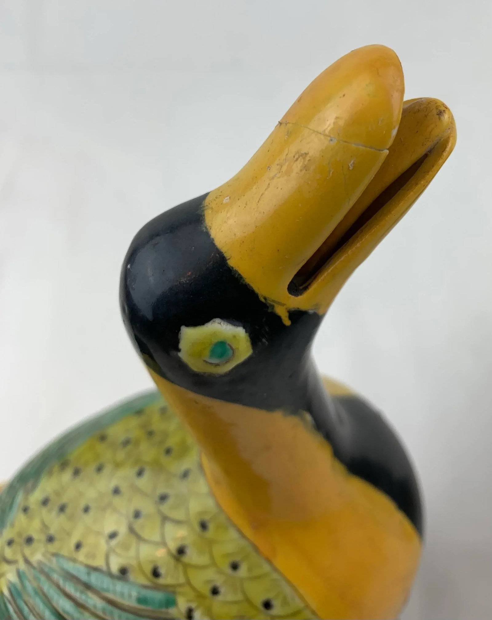 Vintage Artisan Clay Duck Urns, Set of 2 - 12