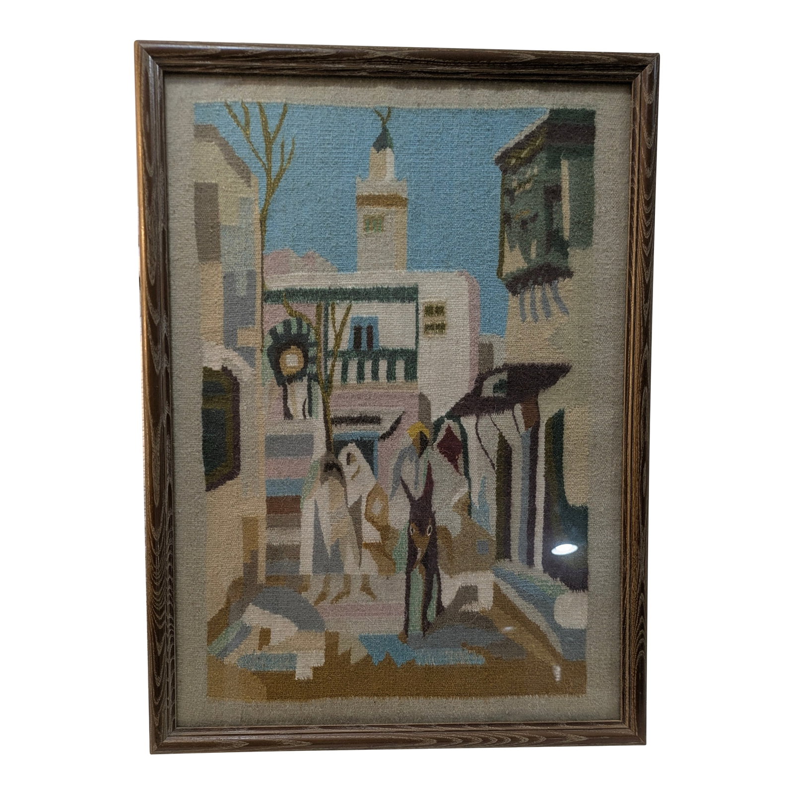 Vintage Framed Mid-Century South American Andean Village Woven Textile Art (1 of 9)