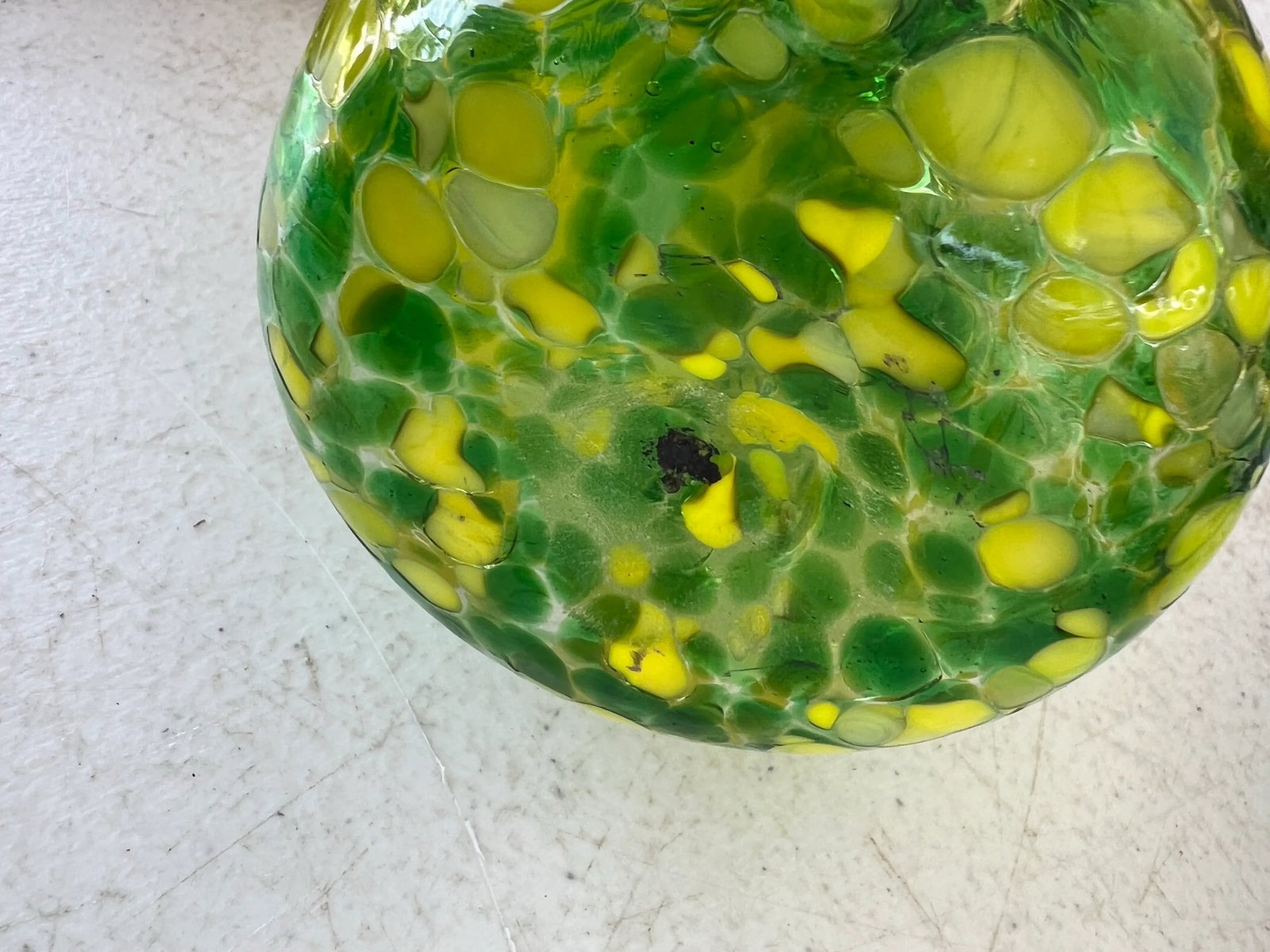 Vintage Glass Blown Swirled & Crackled Figure Pear / Squah - 9