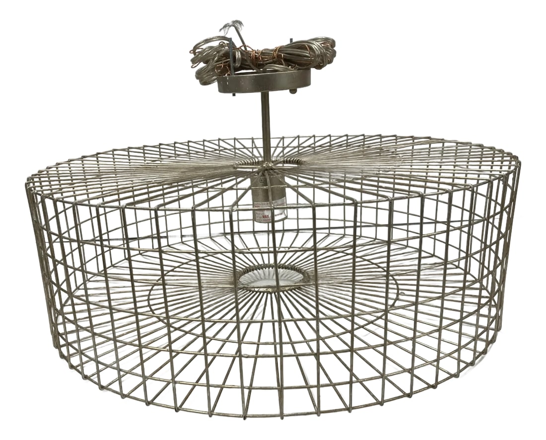 Currey & Company Iron Light Fixture: This fixture by Currey & Company has the option to be installed as a semi- flush mount or a chandelier There are instructions for both installations There is a 100 watt max If installing as a