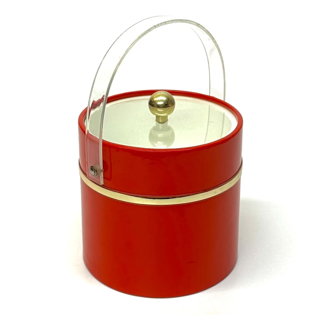 Engine Red & Gold-Trimmed Vintage Ice Bucket - 4