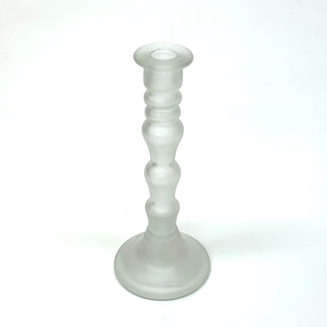 Vintage Eclectic Frosted Glass Candle Holder Curation - Group of 5 - 5