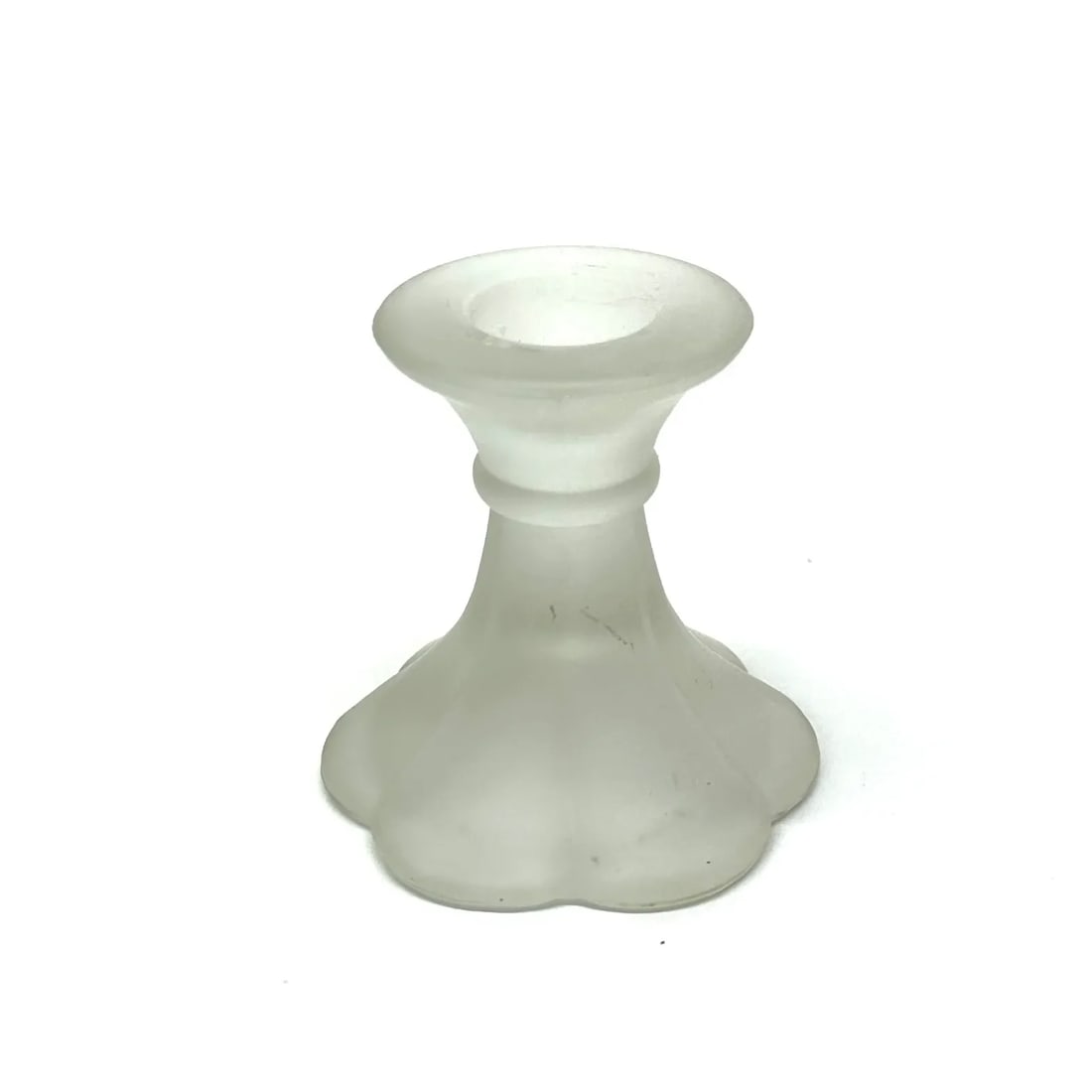 Vintage Eclectic Frosted Glass Candle Holder Curation - Group of 5 - 9