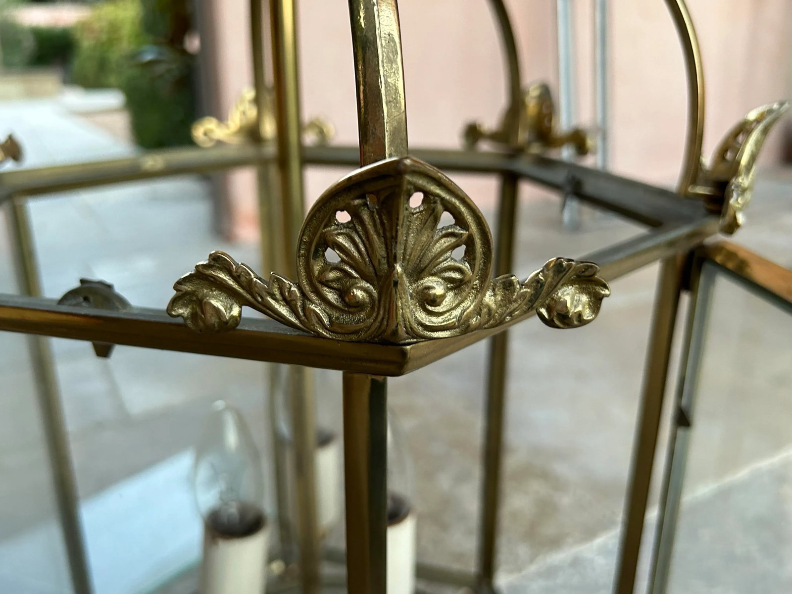 Early 20th Century Tuscan Style Cage Pendant - 4
