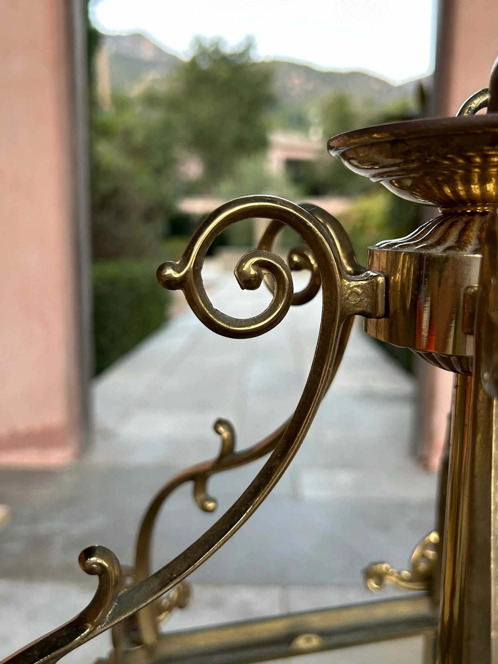 Early 20th Century Tuscan Style Cage Pendant - 7