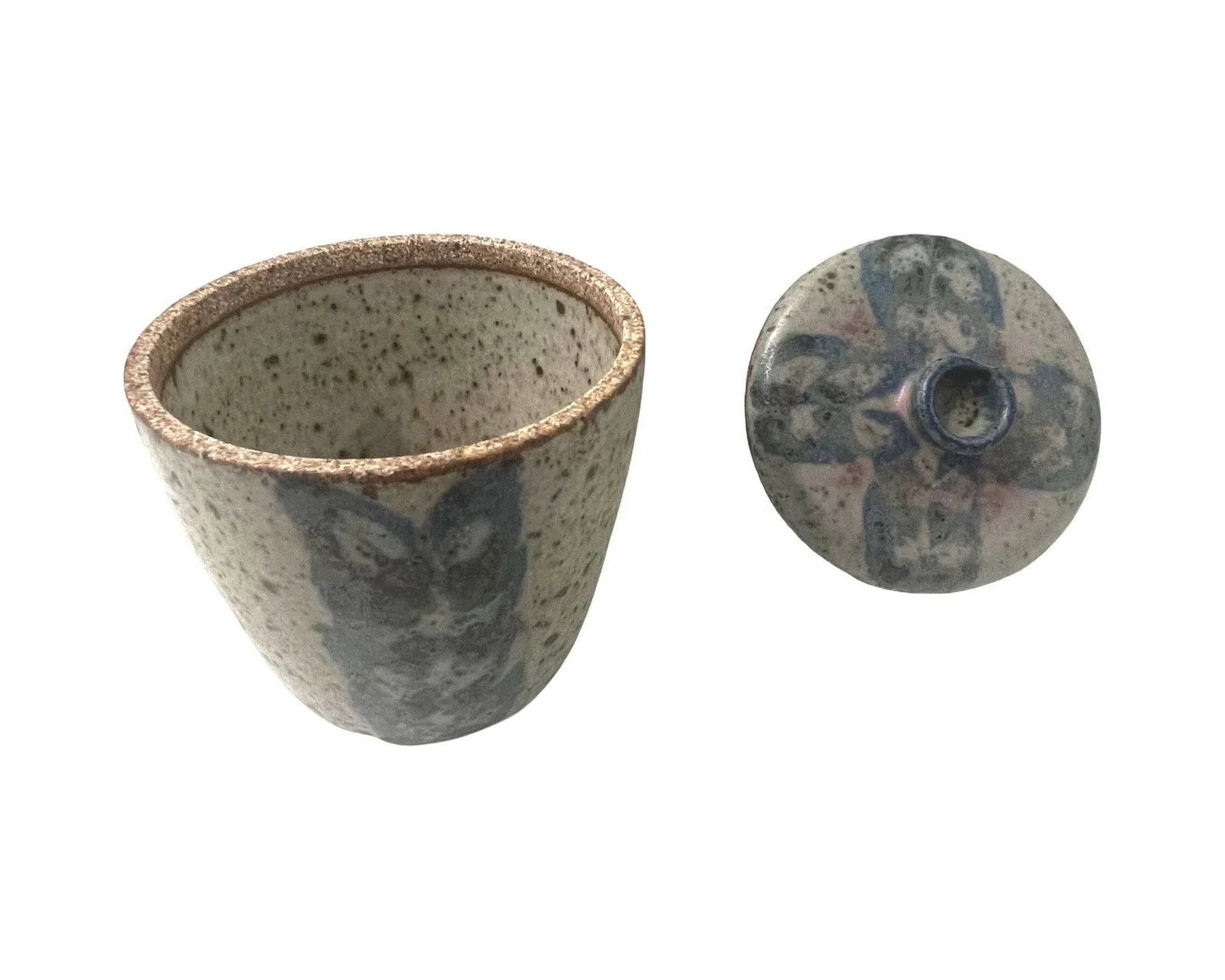 Mid Century Modern James and Nan McKinnell Pottery Lidded Jar Ceramic Studio Pottery - 3