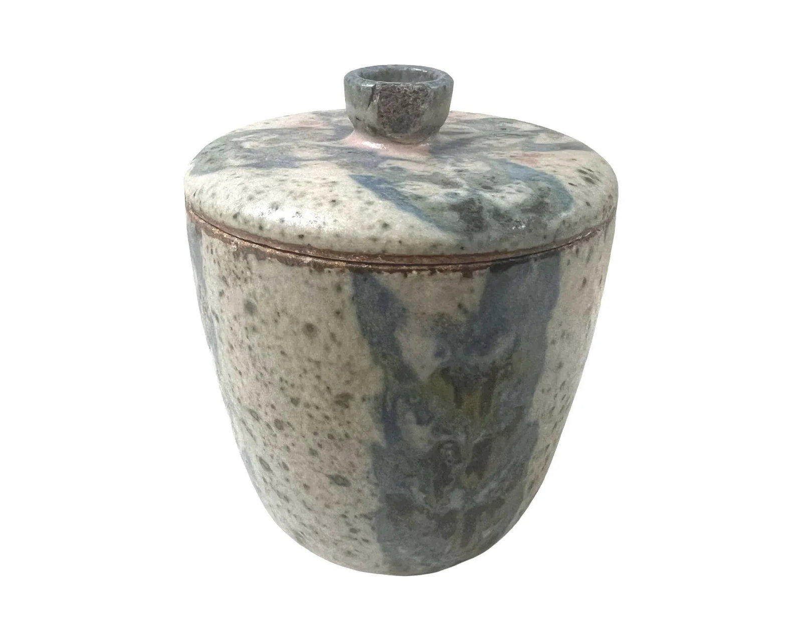 Mid Century Modern James and Nan McKinnell Pottery Lidded Jar Ceramic Studio Pottery - 4