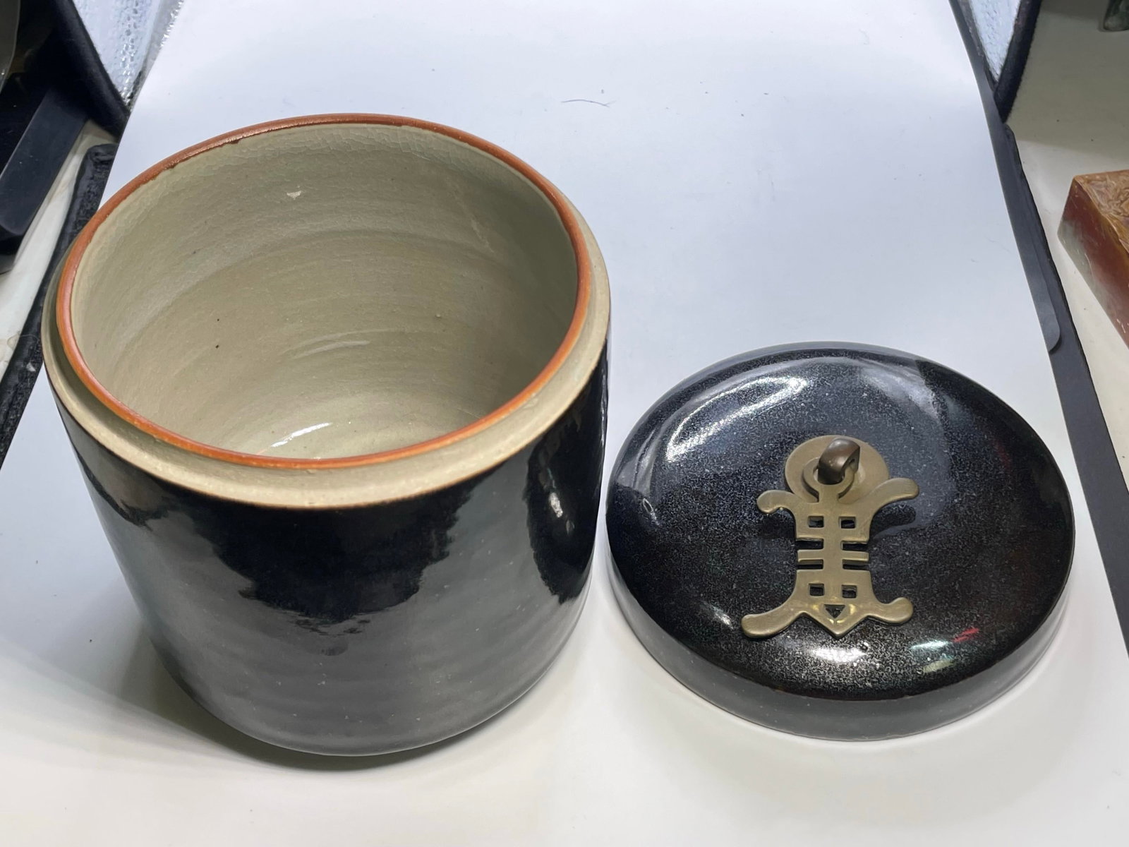 Early 20th Century Chinese Crackleware Tea Caddy - 2