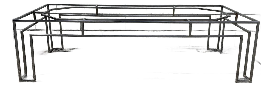 Vintage Chrome Geometric Coffee Table (1 of 10)