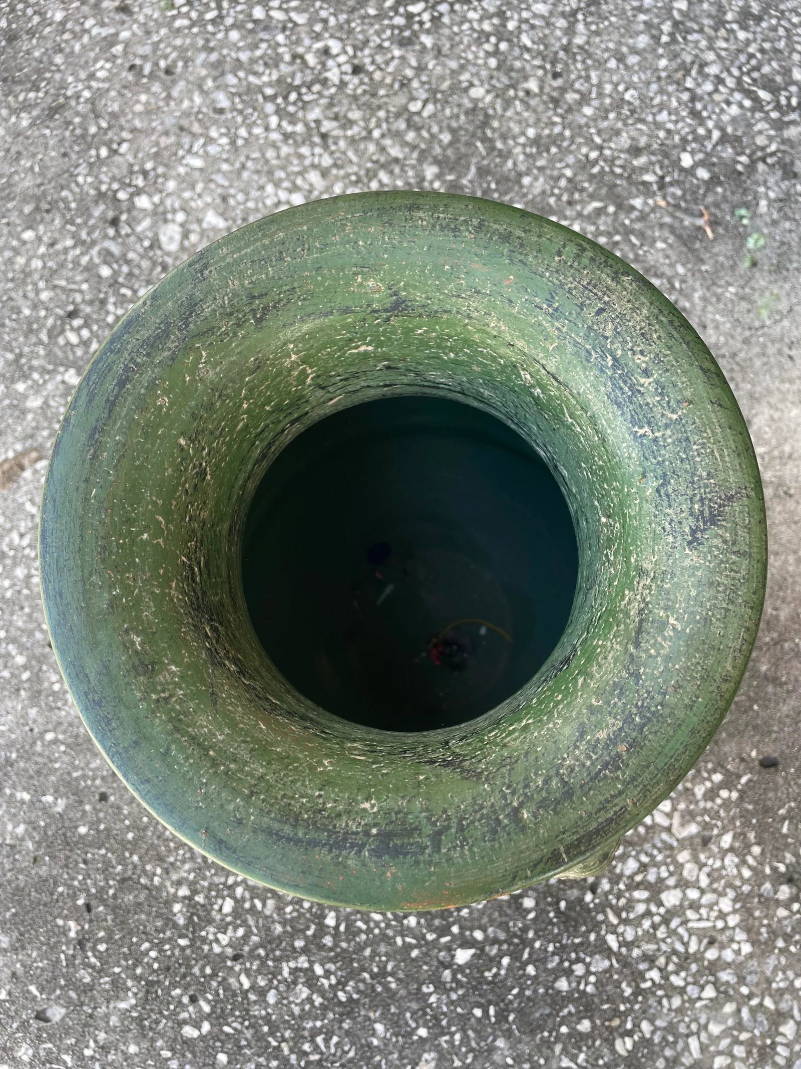 Large Antique Asian Archaistic Style Green Glazed Pottery Vase - 5