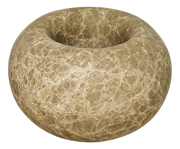Contemporary Palla Bowl Mini by Ecstasy Again.: This Palla Bowl Mini is the perfect decorative touch for any interior. Crafted with exquisite Italian marble, it elevates any table setting and adds a modern feel to any room. Its compact size allows