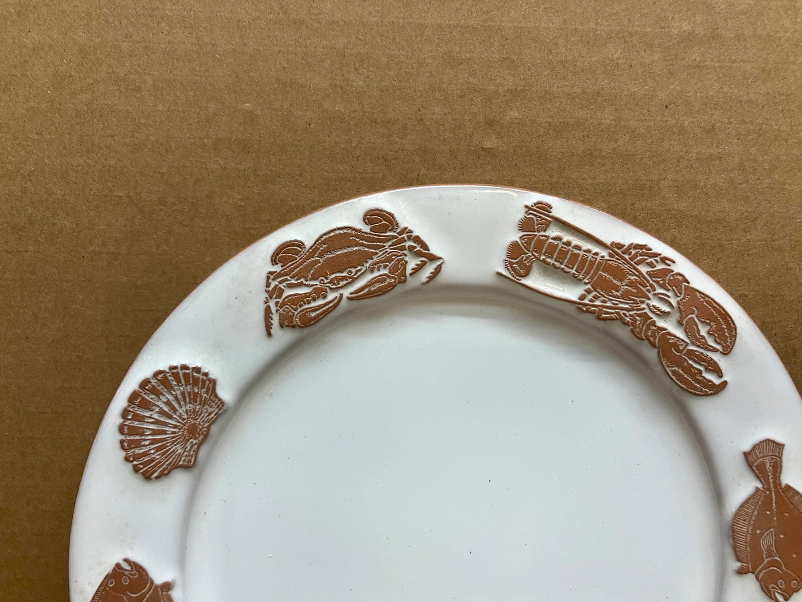 Late 20th Century Frankoma Seafood Salad Plates- Set of 2 - 3
