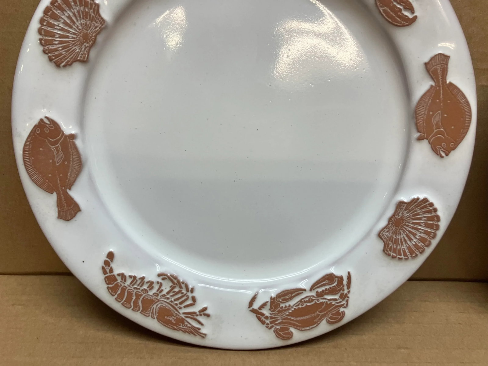 Late 20th Century Frankoma Seafood Salad Plates- Set of 2 - 5