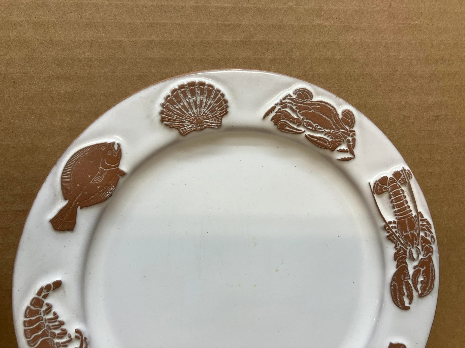 Late 20th Century Frankoma Seafood Salad Plates- Set of 2 - 6