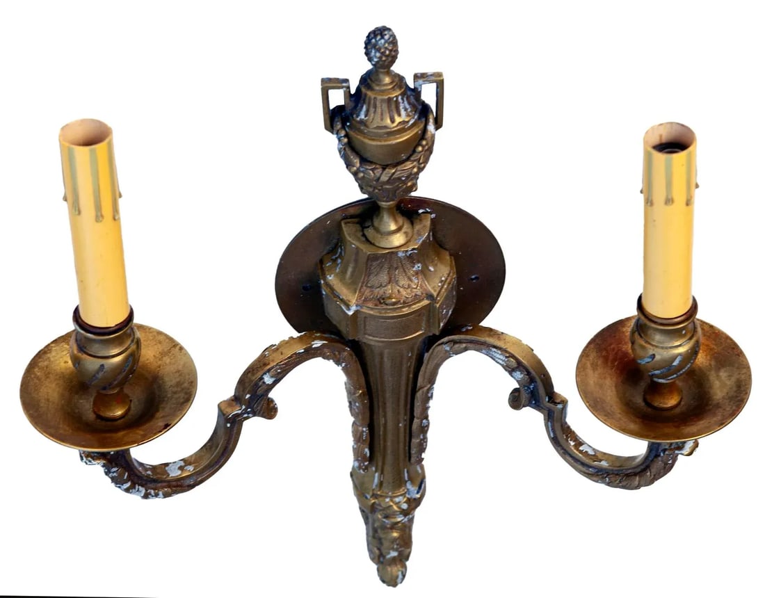 1920s French Art Deco Bronze Wall Sconce - 4