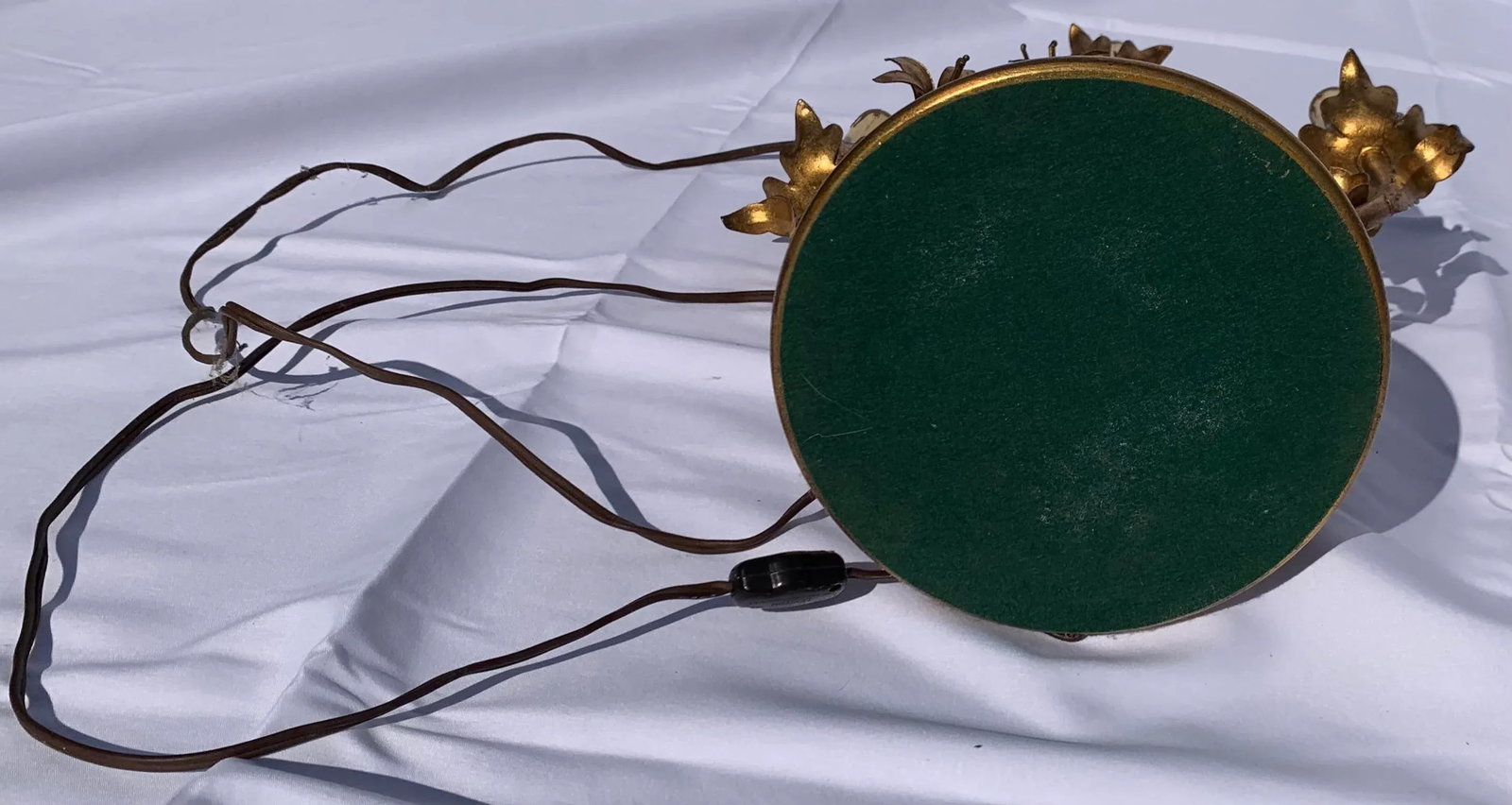 Mid 20th Century Mid-Century Brass 3 Light Floral Desk Lamp - 8