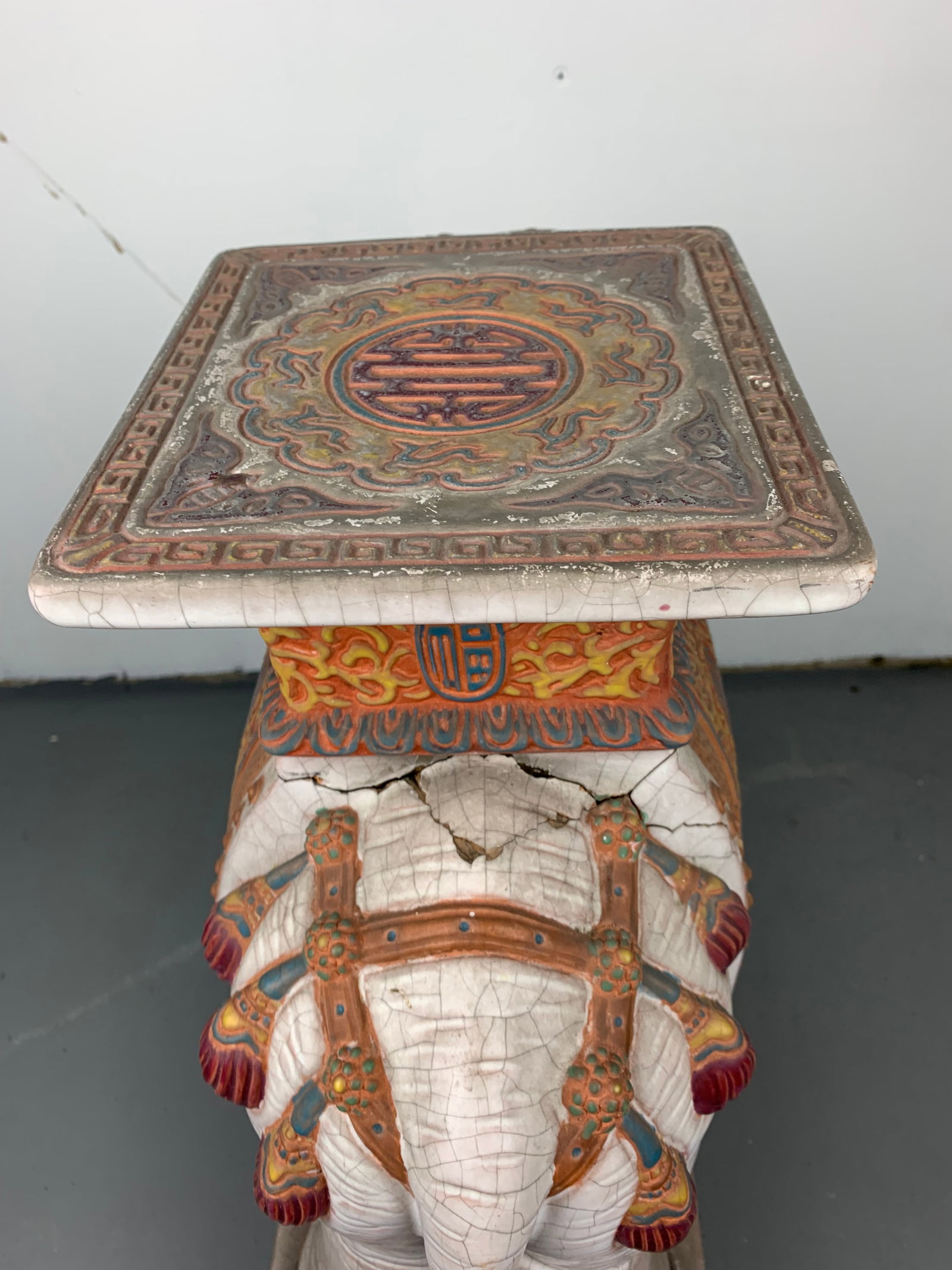 Vintage Chinese Elephant Garden Seat - 6