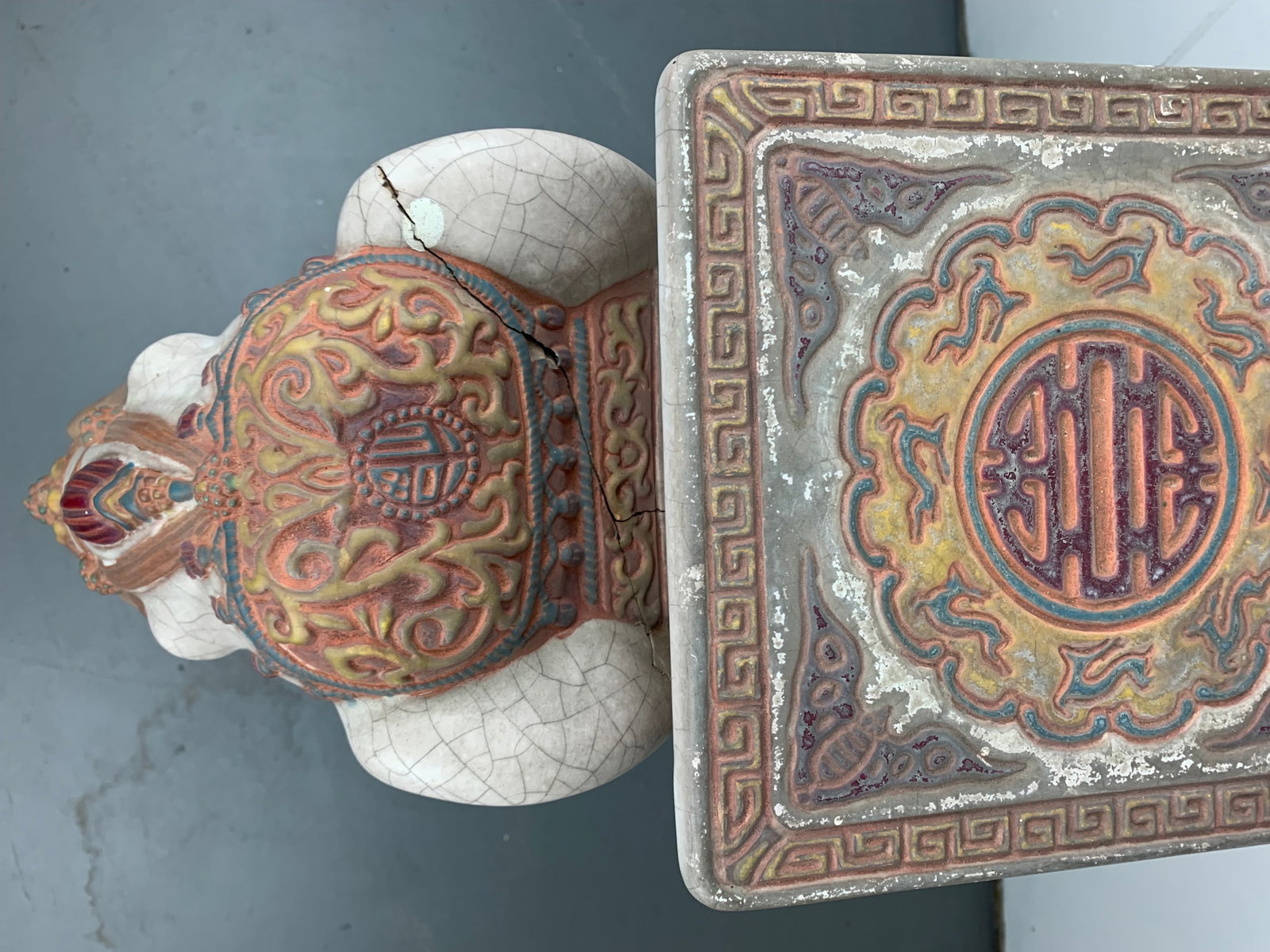 Vintage Chinese Elephant Garden Seat - 7