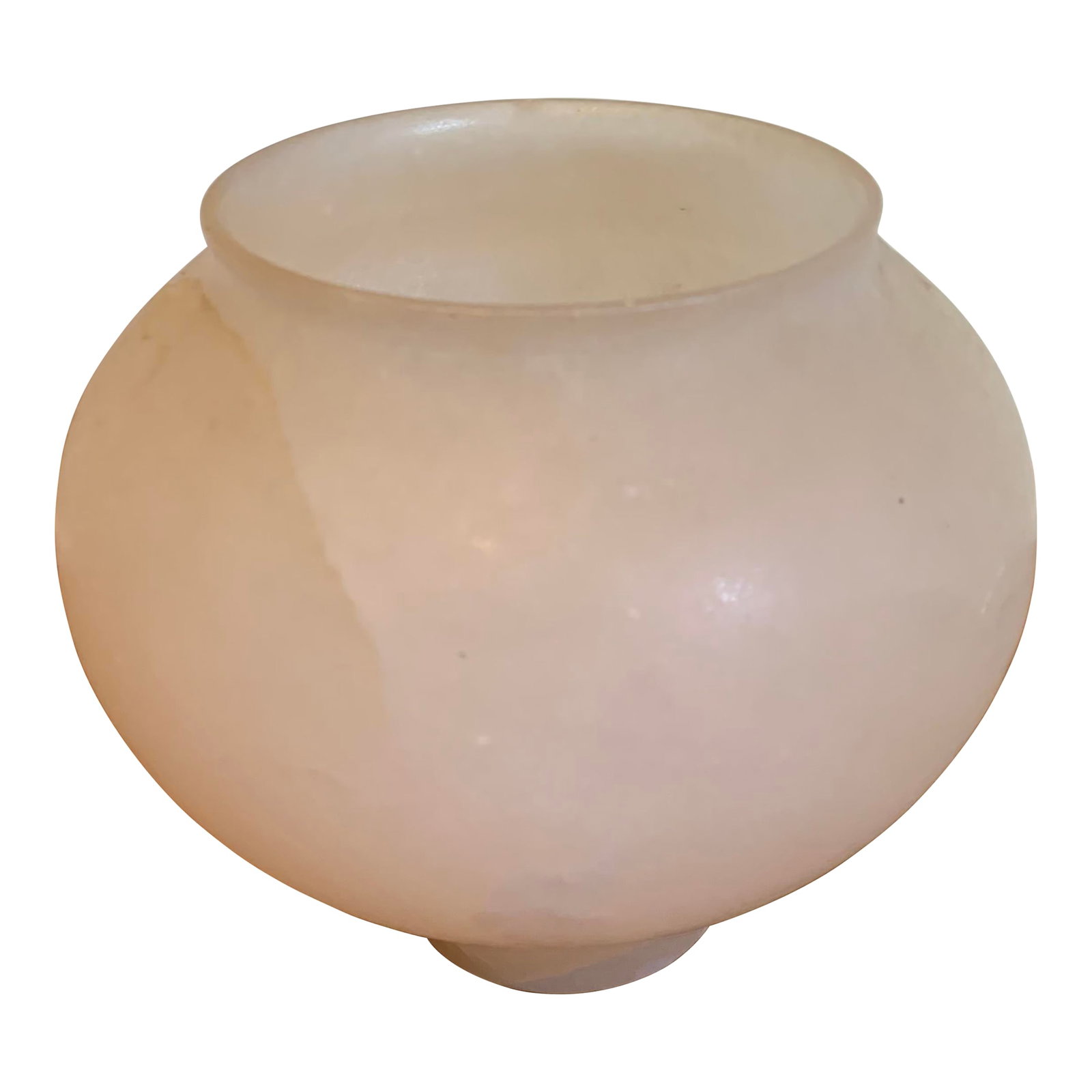 1970s Vintage Alabaster Bowl: 1970s vintage Alabaster Bowl Condition: Alterations: Original Condition Unaltered Imperfections: Some Imperfections Condition Notes: Good Origin: United States Materials & Techniques: Alabaster
