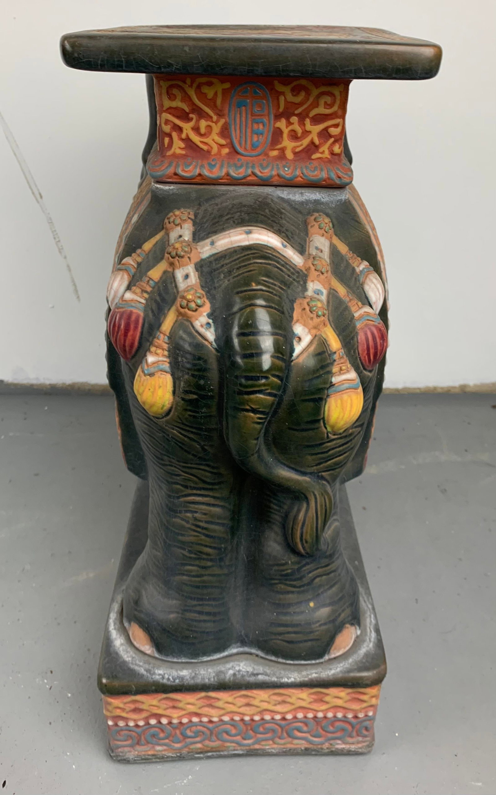 Vintage Chinese Elephant Garden Seat - 6