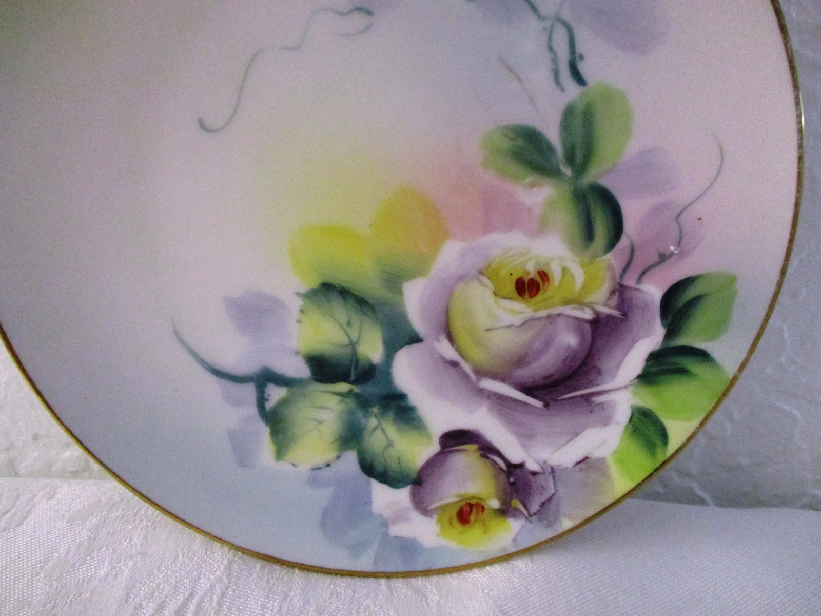 1950s Meito Japanese Hand-Painted Plates - Set of 5 - 3