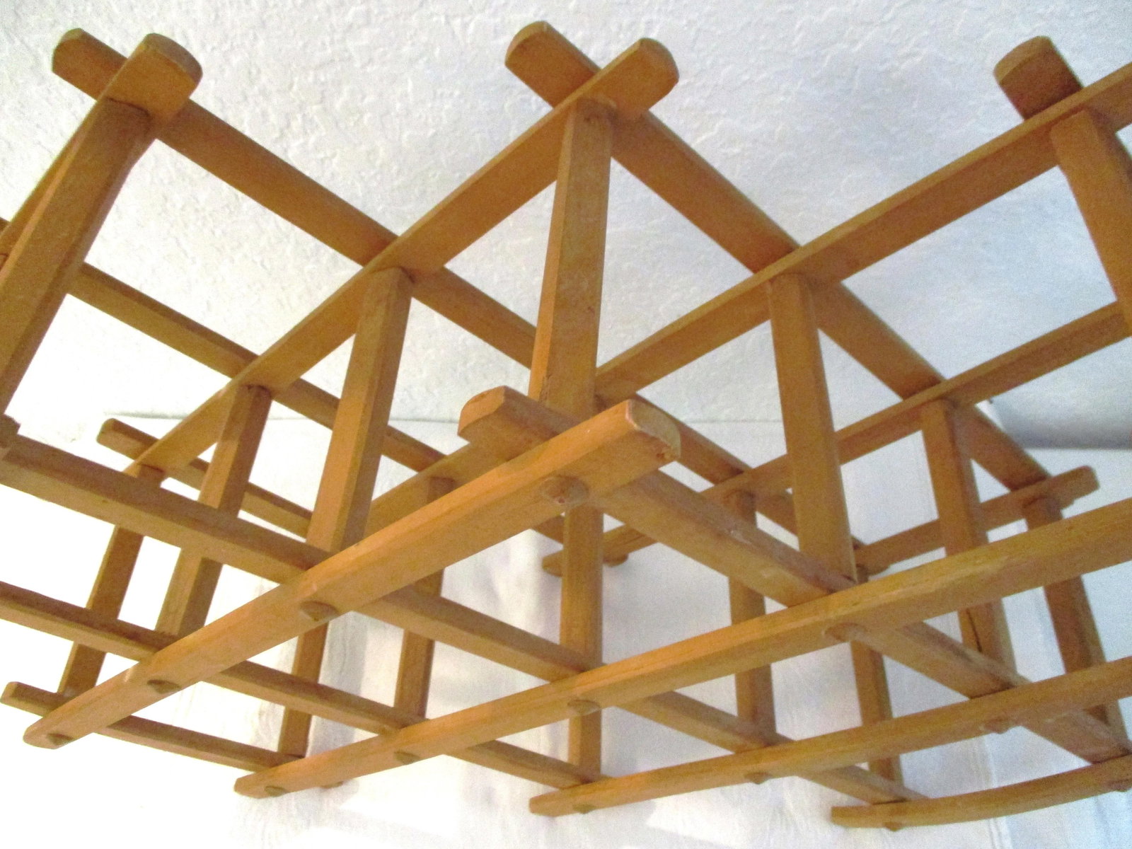 1970s Expanding Wood Wine Rack - 3