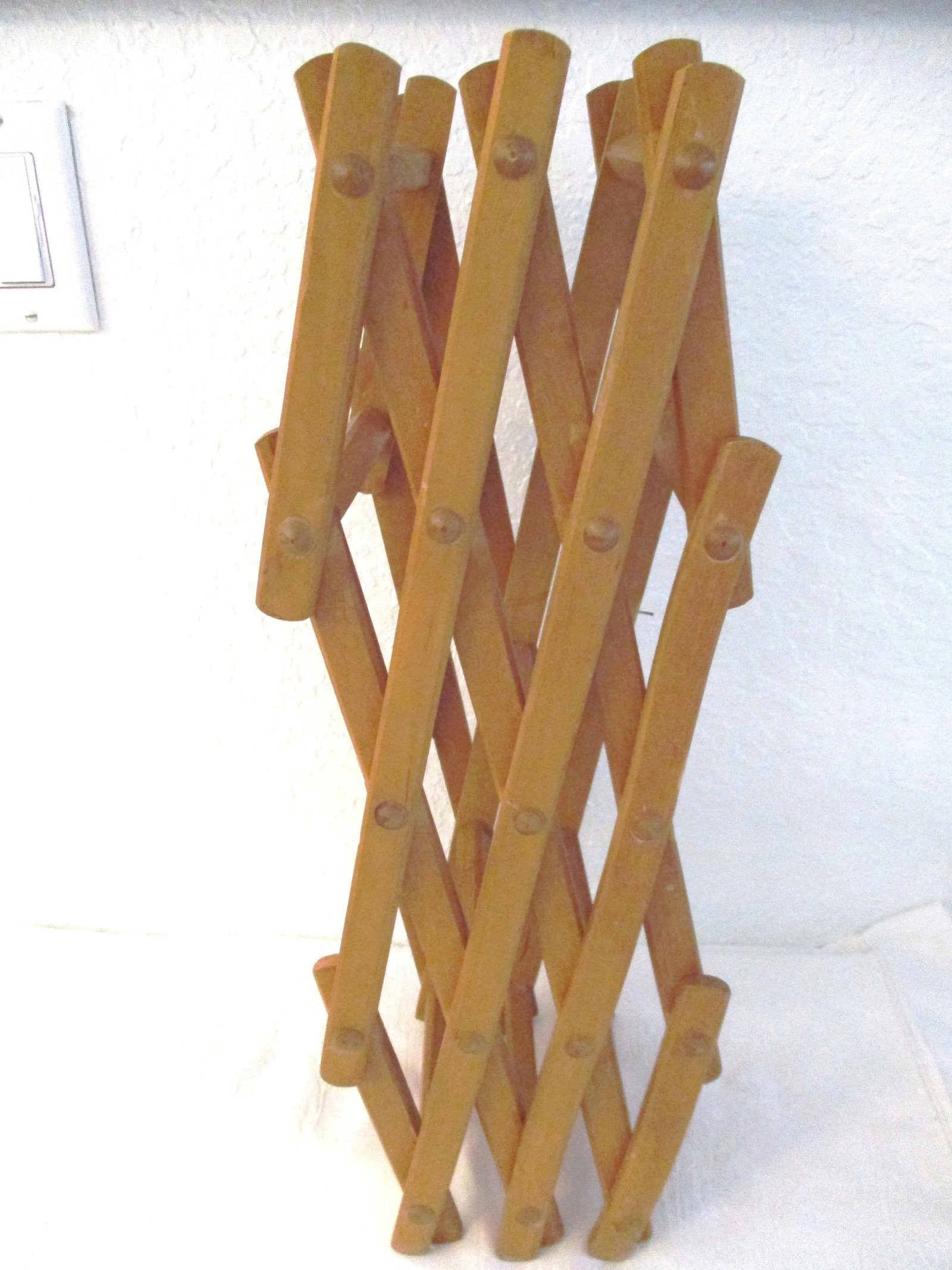 1970s Expanding Wood Wine Rack - 6