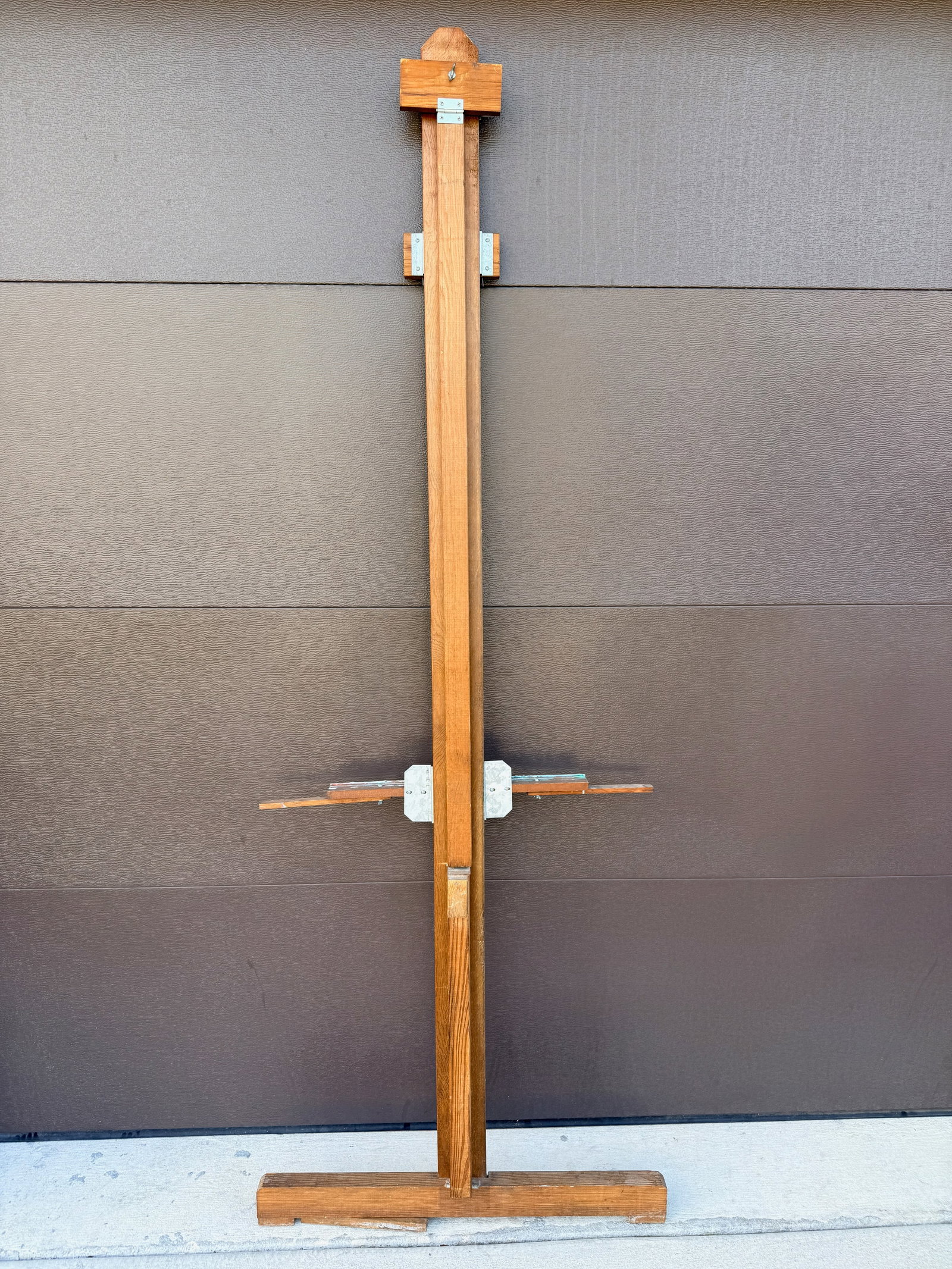Vintage Mid Century Wooden Studio Artist Easel With Adjustable Canvas Support - 6