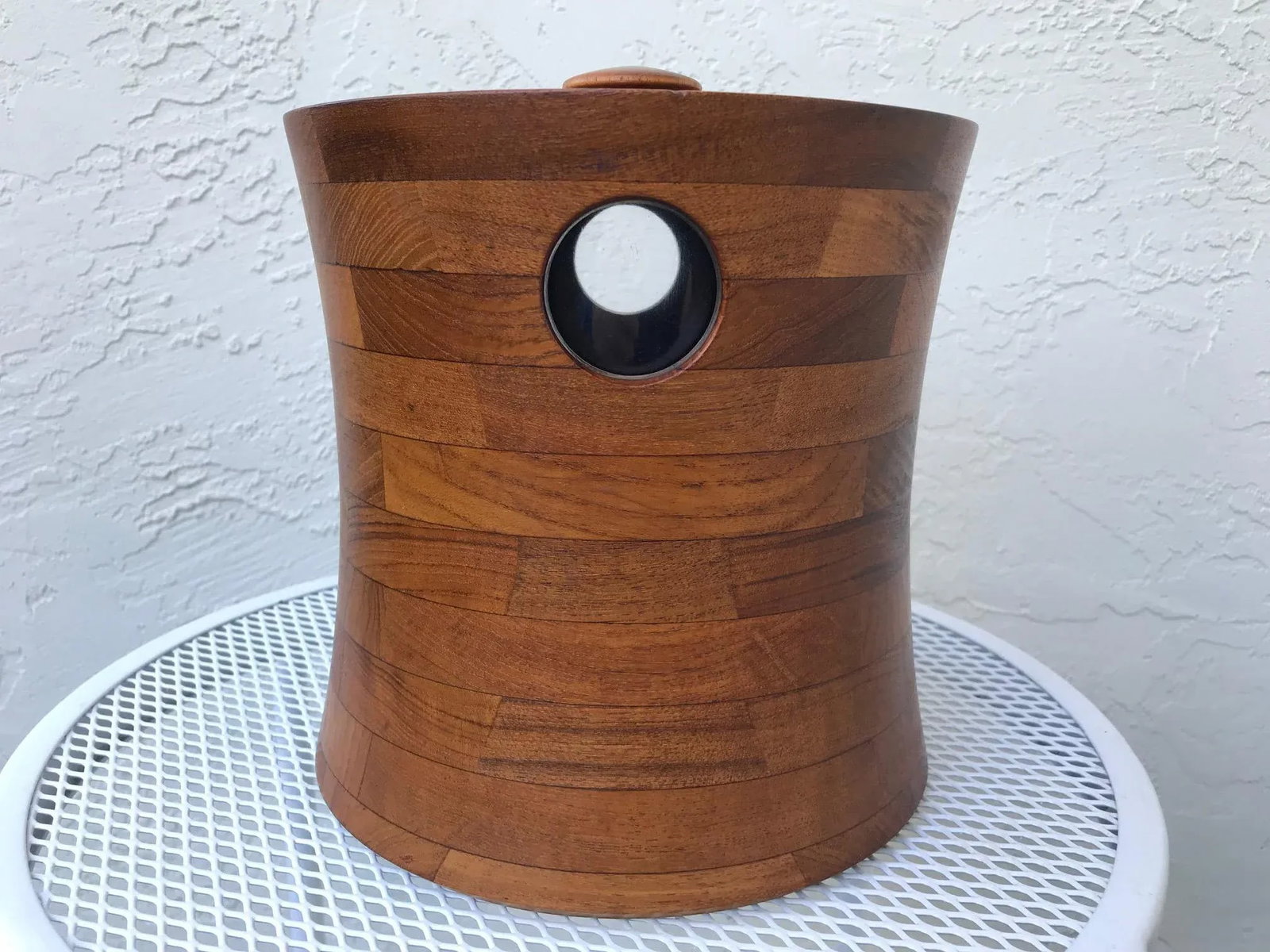 1960s Danish Mid Century Modern Ernest Sohn Siamese Solid Teak Ice Bucket - 13