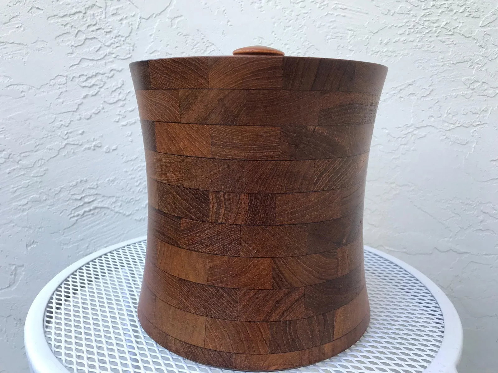 1960s Danish Mid Century Modern Ernest Sohn Siamese Solid Teak Ice Bucket - 7